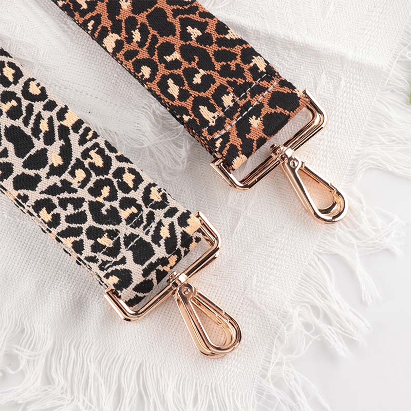 Leopard Print Wide Bag Shoulder Straps