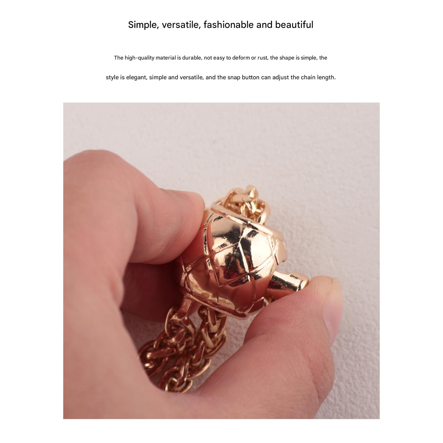 Small golden ball Metal bag Chain
