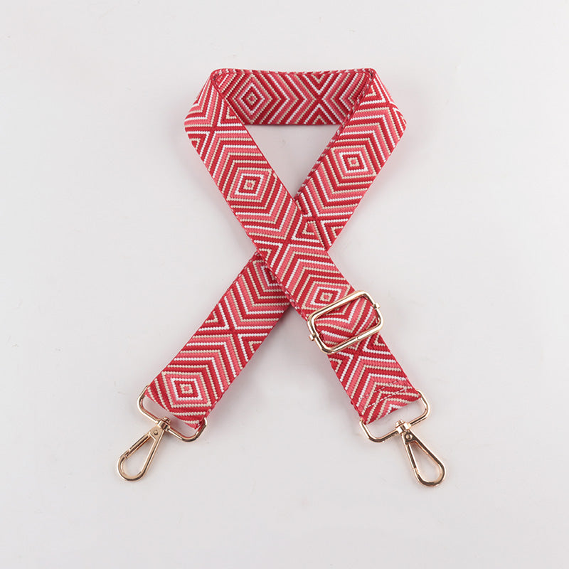 Diamond Wave Pattern Bag Strap