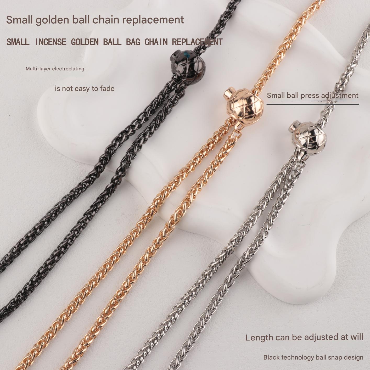 Small golden ball Metal bag Chain