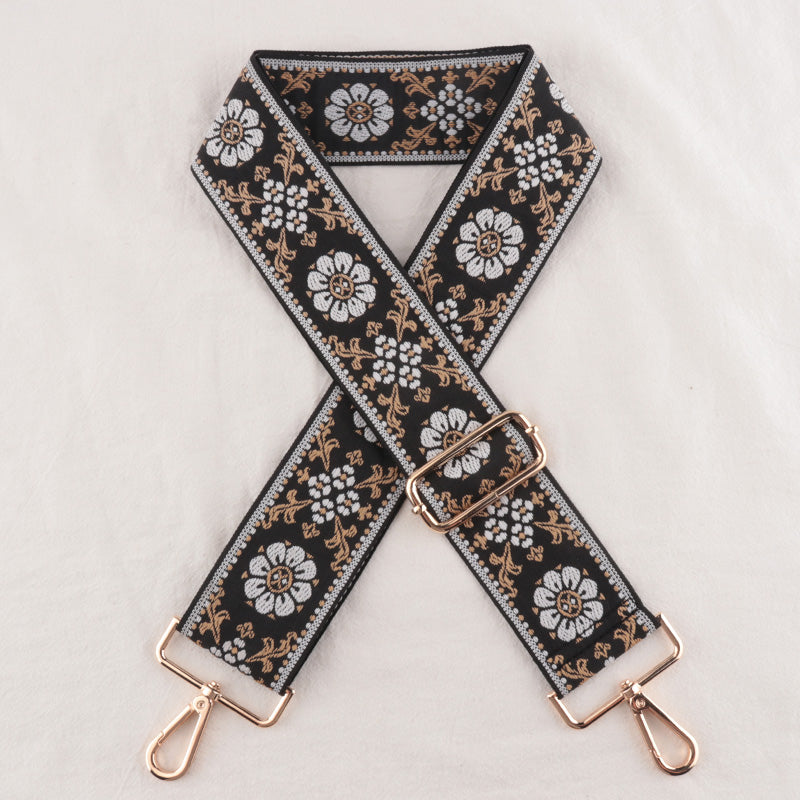 Flower Prints Jacquard Pattern Shoulder Straps