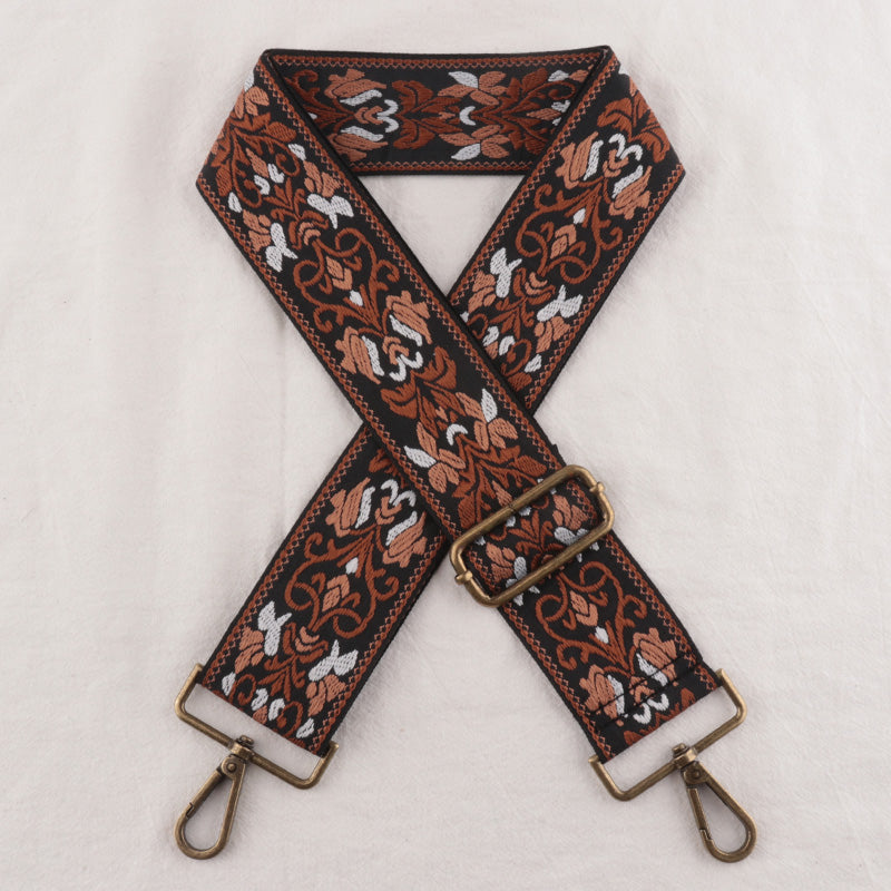 New Embroidery Versatile Colorful Braided Strap Bag