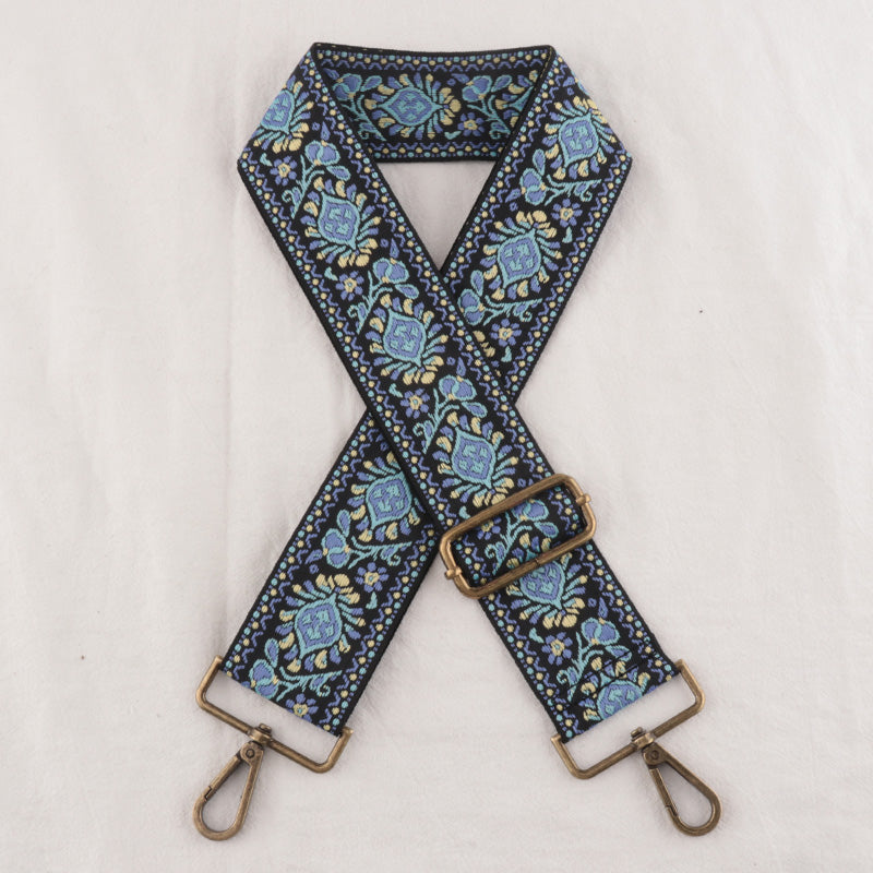 Ethnic Style Embroidery Versatile Colorful Braided Bag Strap
