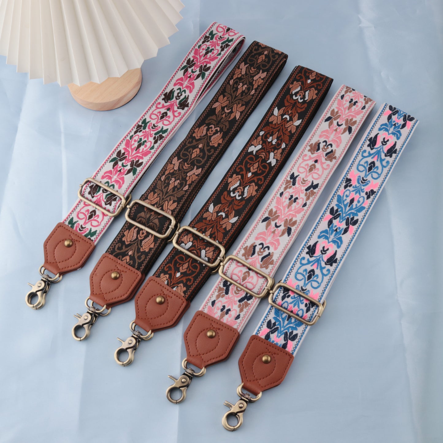 Jacquard Pattern Leather Head Shoulder Strap