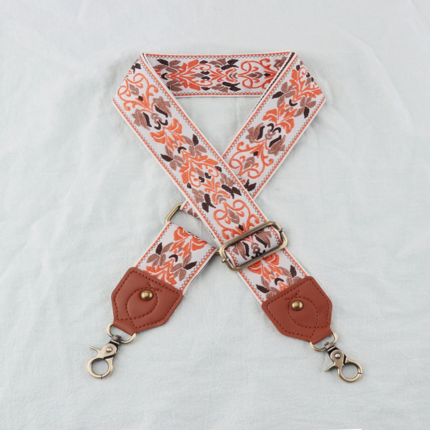 Jacquard Pattern Leather Head Shoulder Strap