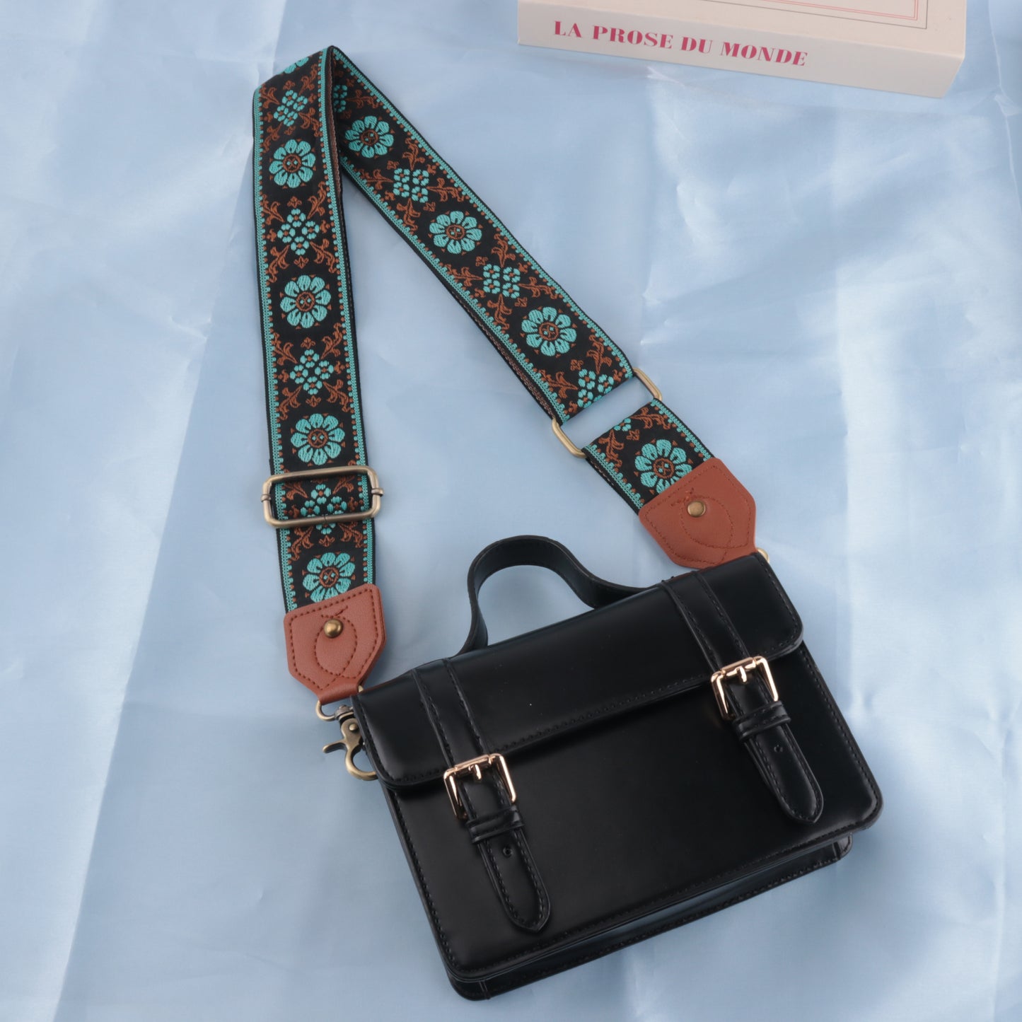 Embroidery Flower Satchel Bag Strap