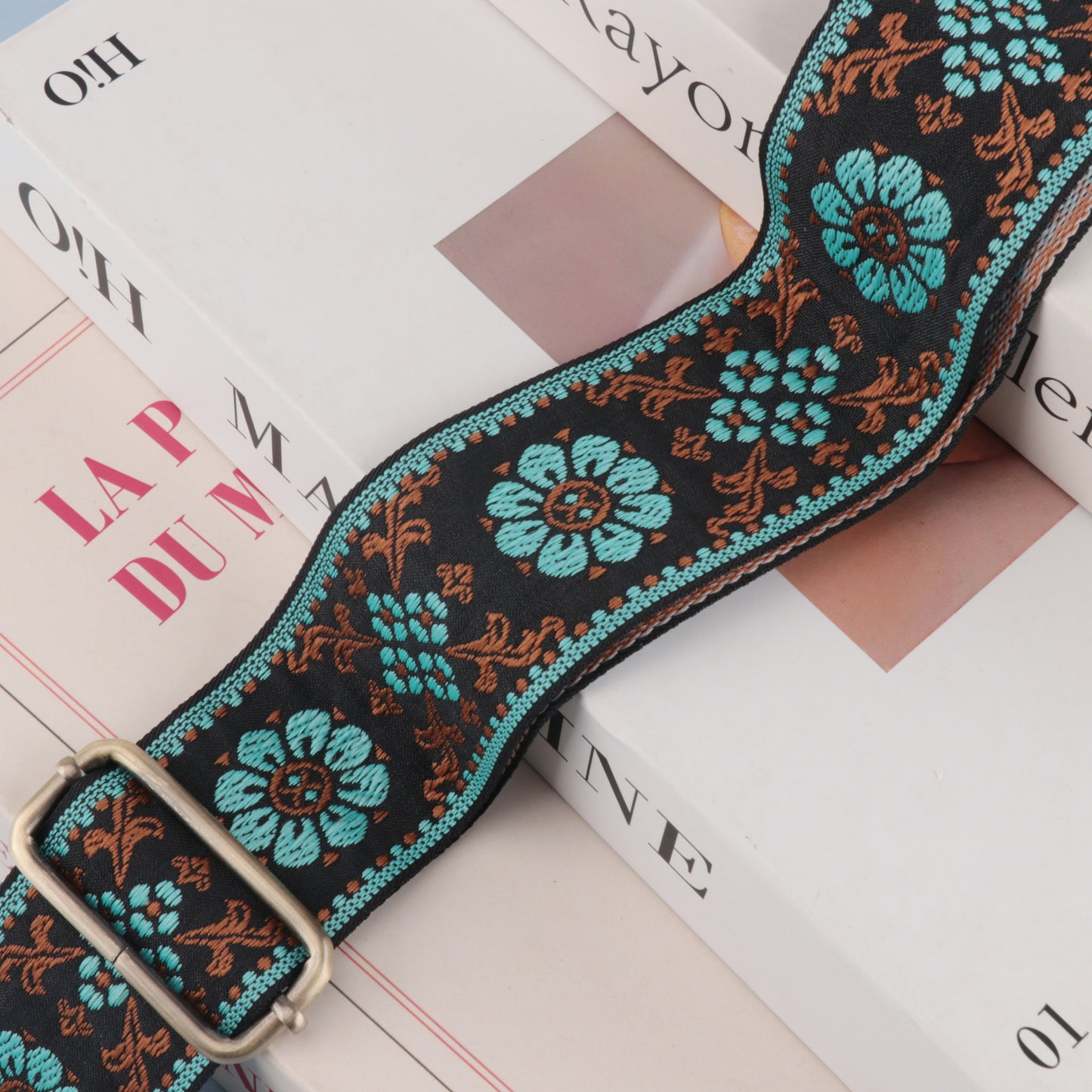 Embroidery Flower Satchel Bag Strap