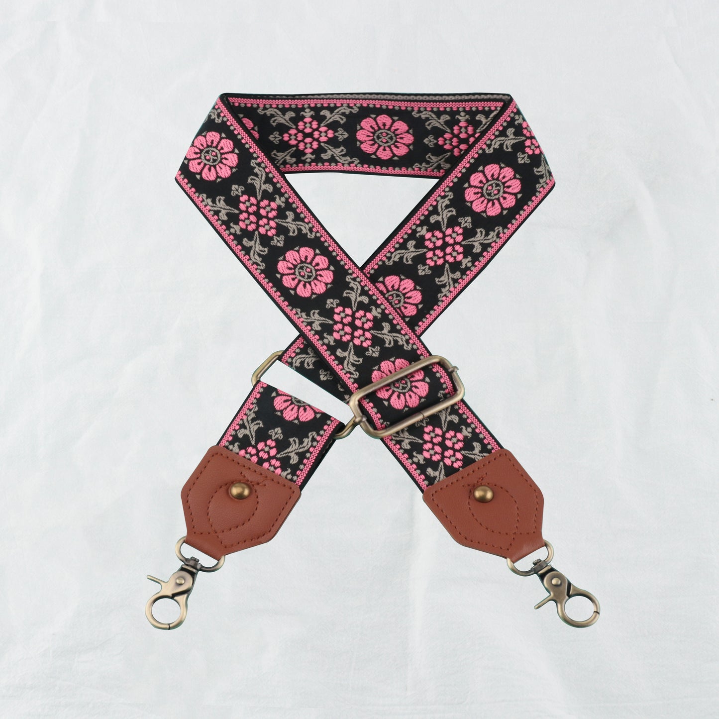 Embroidery Flower Satchel Bag Strap