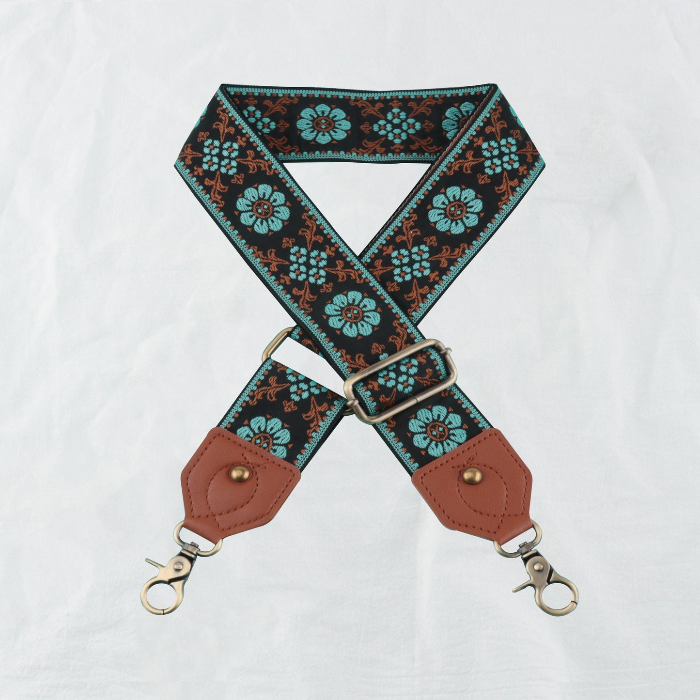 Embroidery Flower Satchel Bag Strap