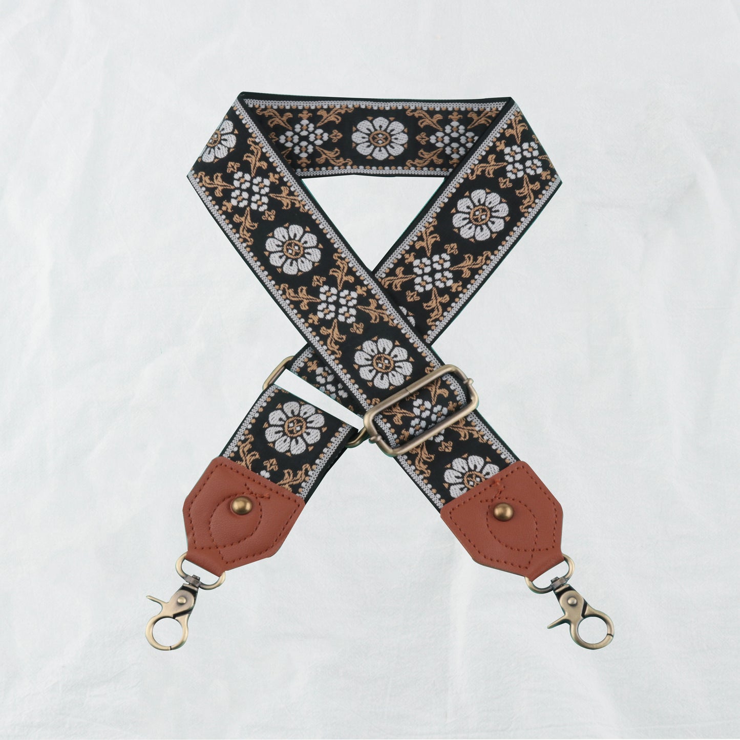 Embroidery Flower Satchel Bag Strap