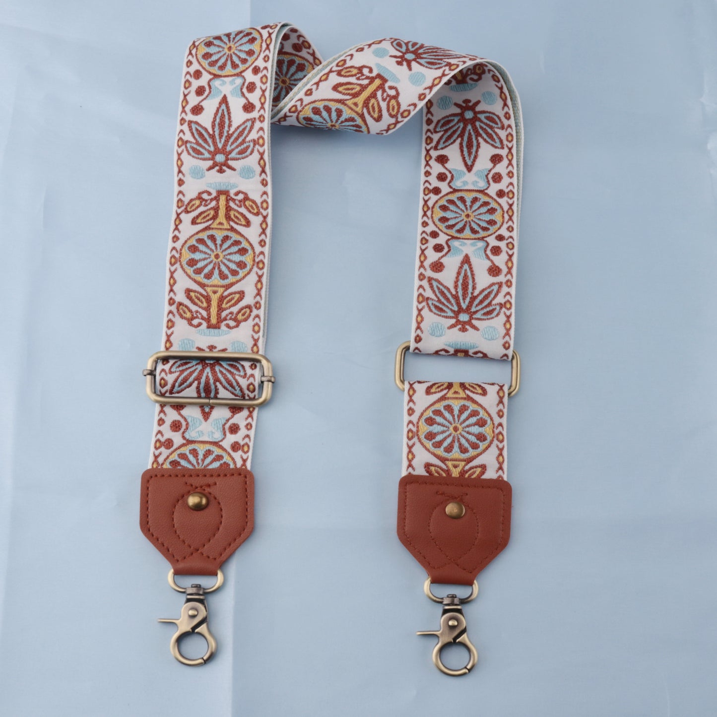 Leaf Shape Embroidered Shoulder Strap
