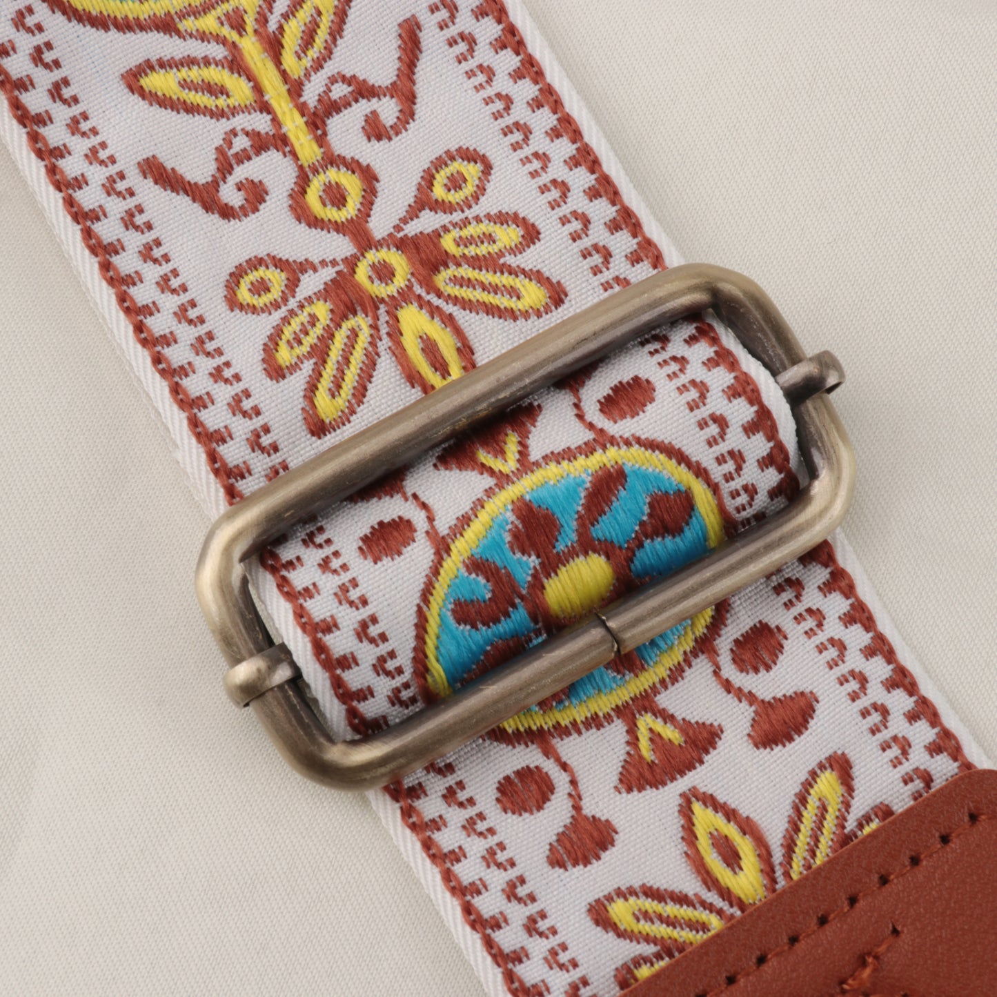Leather Exquisite Pattern Shading Pattern Oblique Span Bag Strap