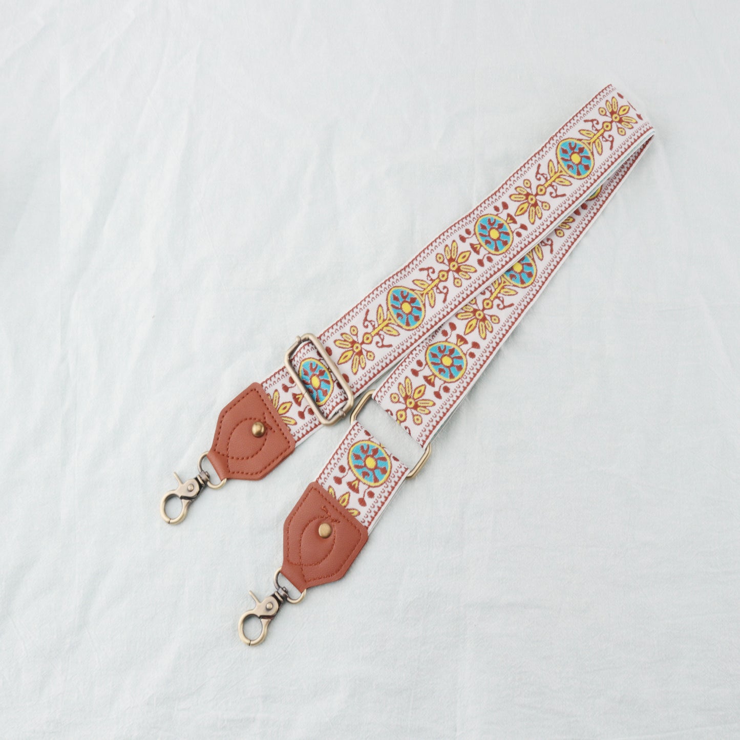 Leather Exquisite Pattern Shading Pattern Oblique Span Bag Strap