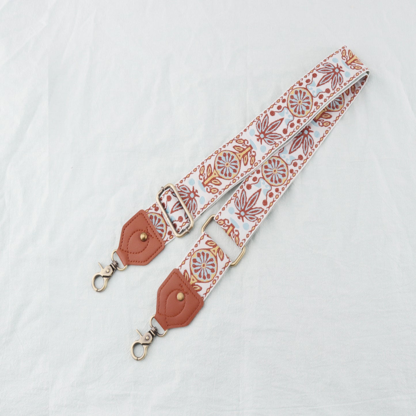 Leather Exquisite Pattern Shading Pattern Oblique Span Bag Strap