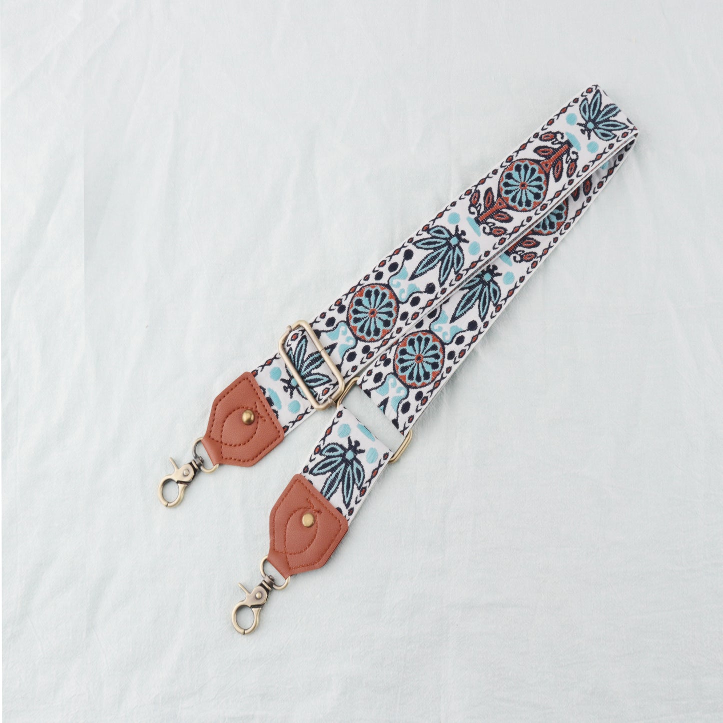 Leather Exquisite Pattern Shading Pattern Oblique Span Bag Strap