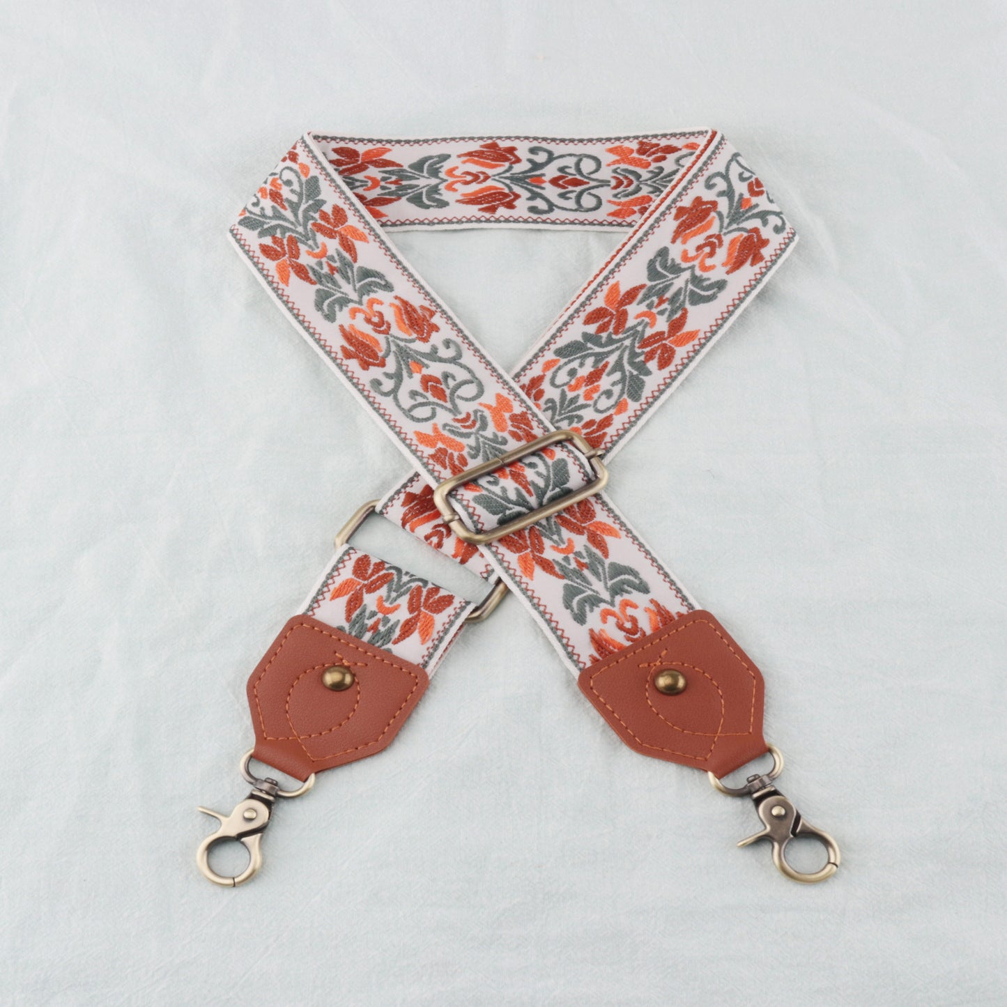 Jacquard Pattern Leather Head Shoulder Strap