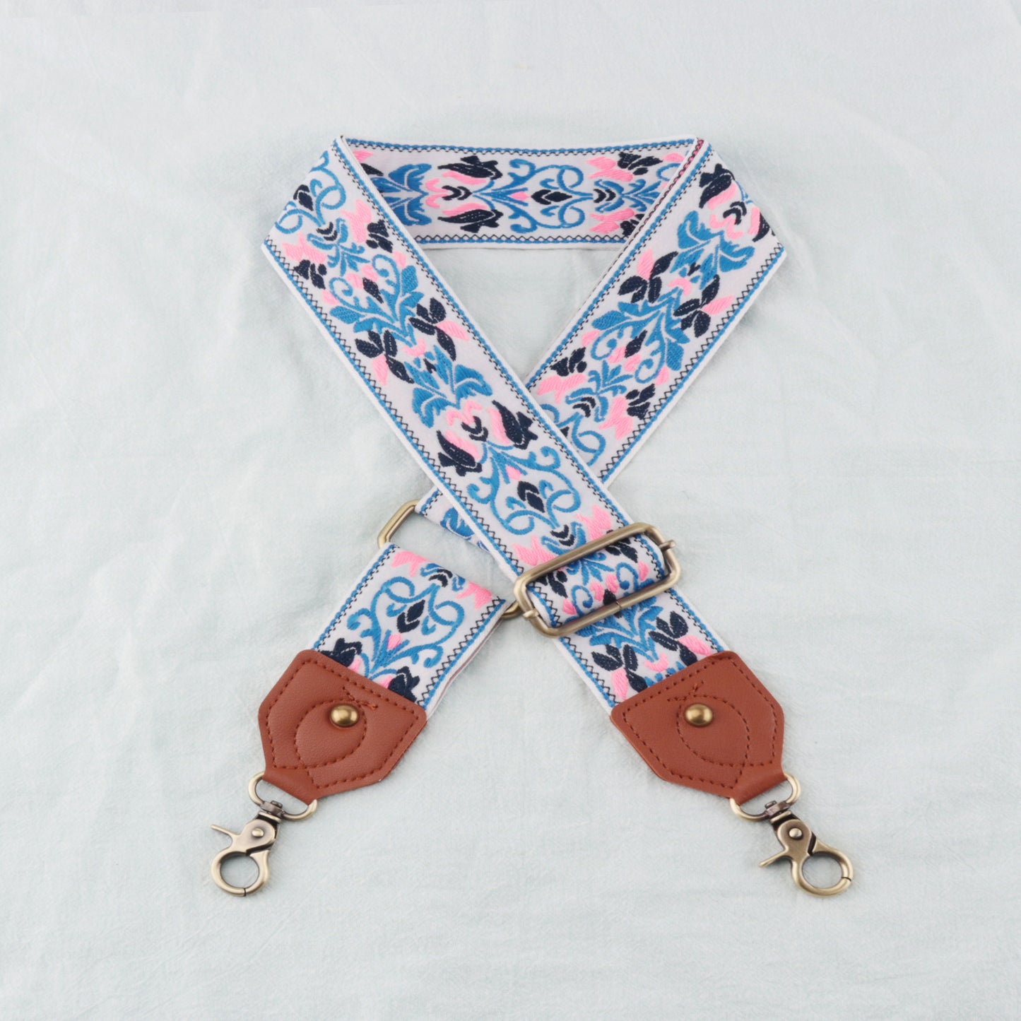 Jacquard Pattern Leather Head Shoulder Strap