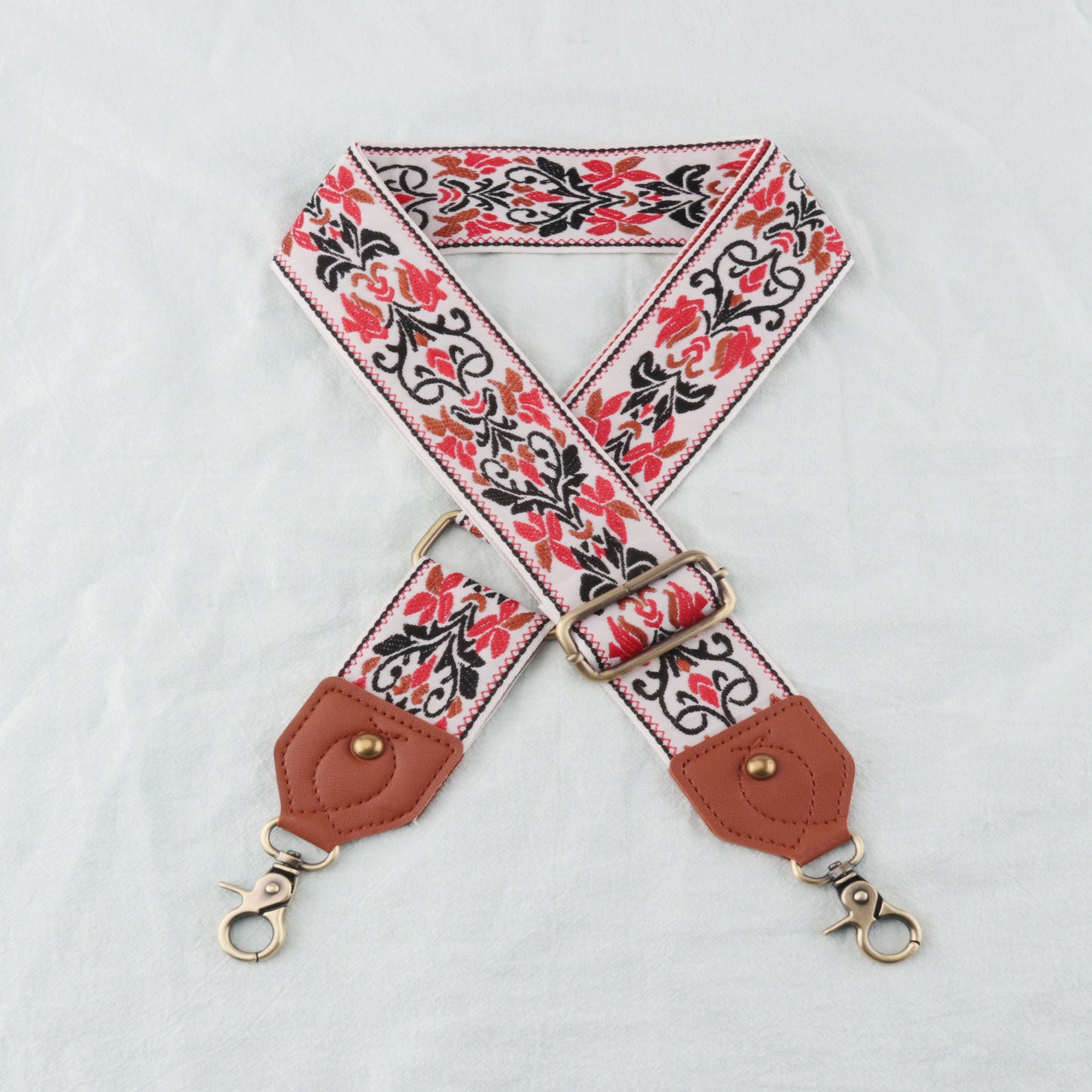 Jacquard Pattern Leather Head Shoulder Strap