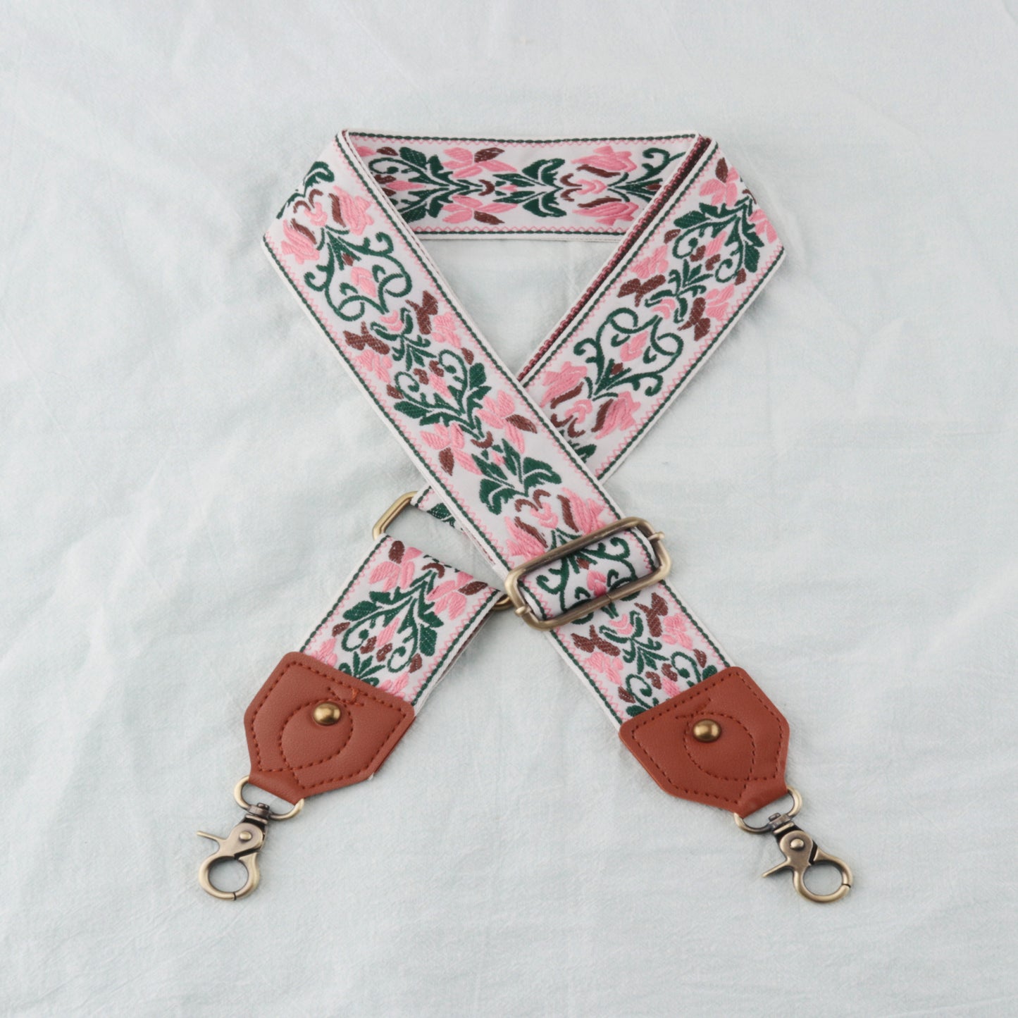 Jacquard Pattern Leather Head Shoulder Strap