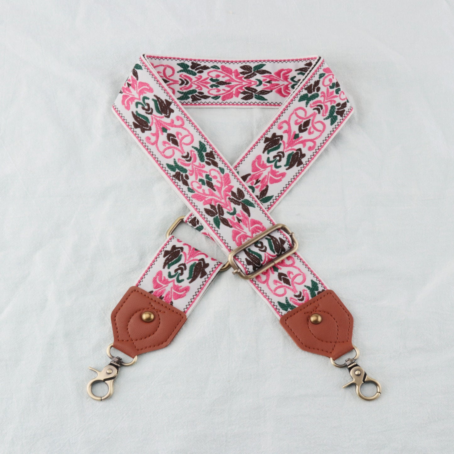 Jacquard Pattern Leather Head Shoulder Strap