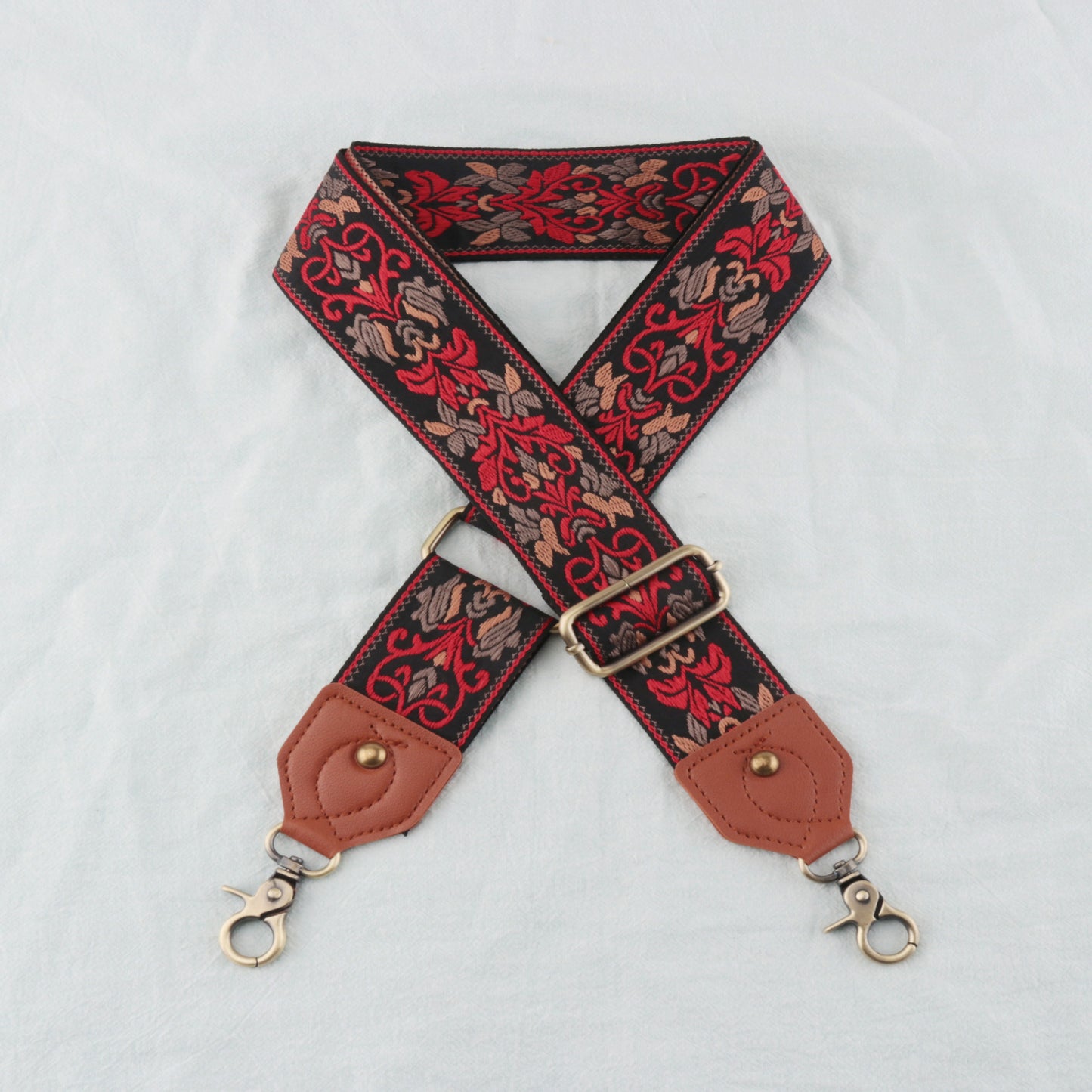 Jacquard Pattern Leather Head Shoulder Strap