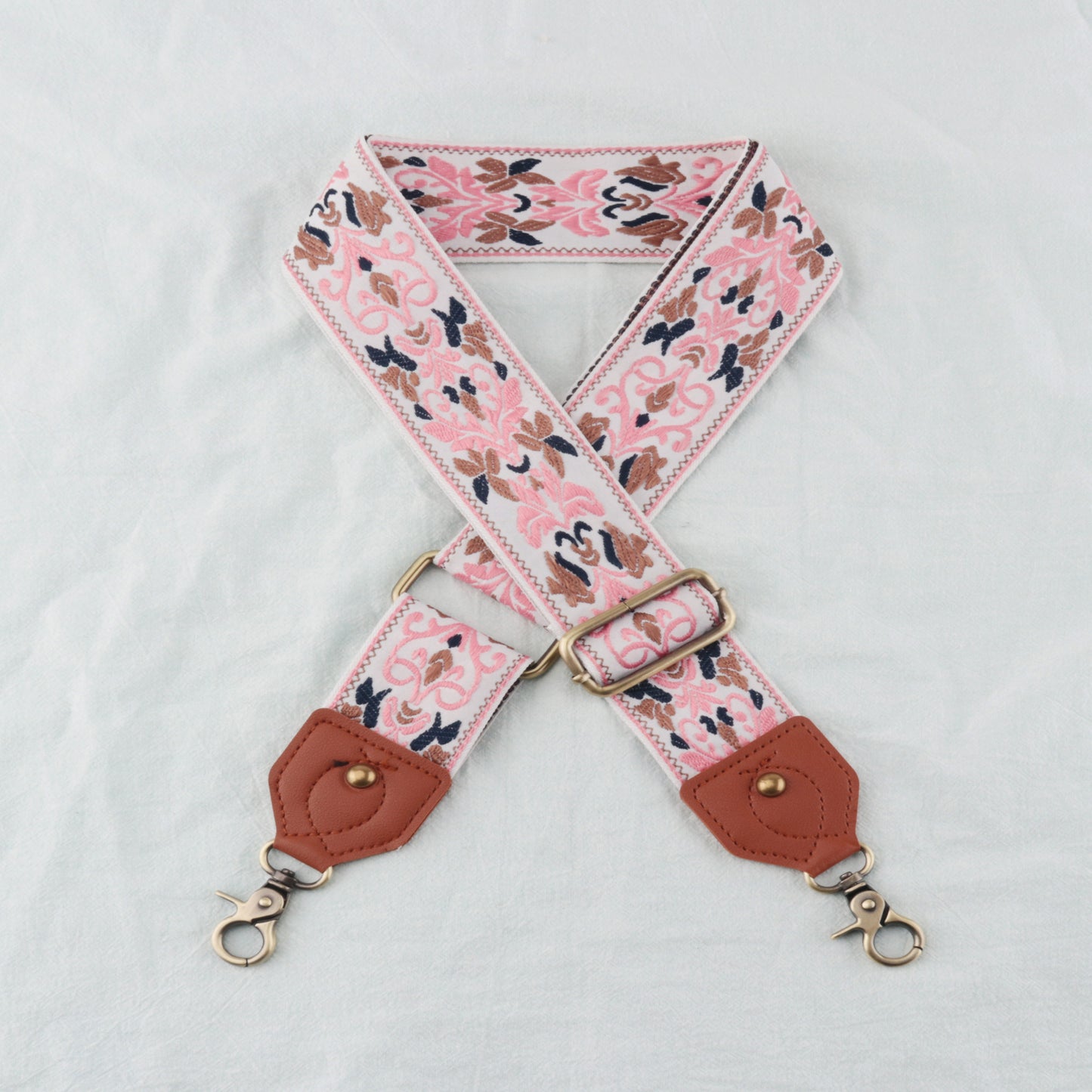 Jacquard Pattern Leather Head Shoulder Strap