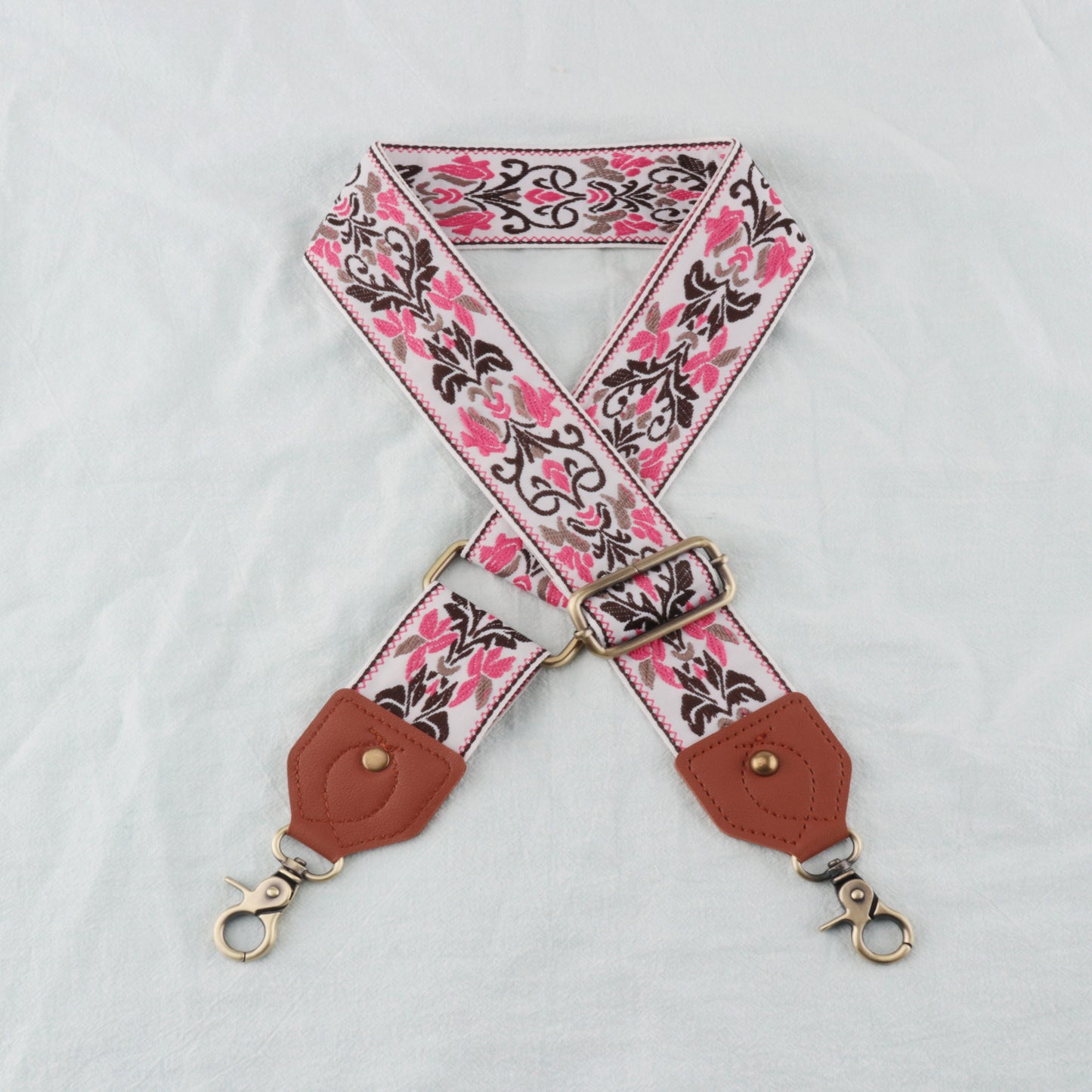 Jacquard Pattern Leather Head Shoulder Strap