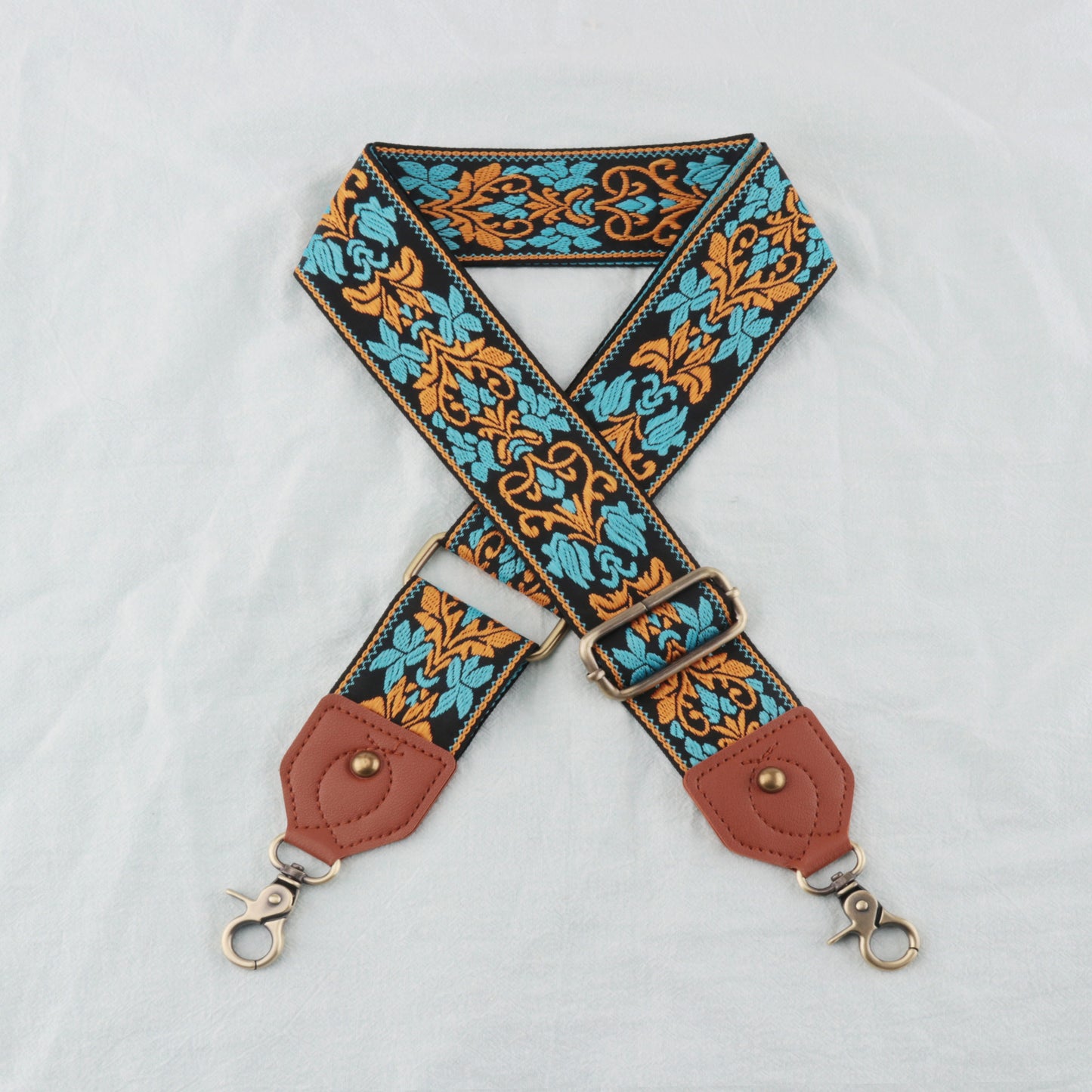 Jacquard Pattern Leather Head Shoulder Strap