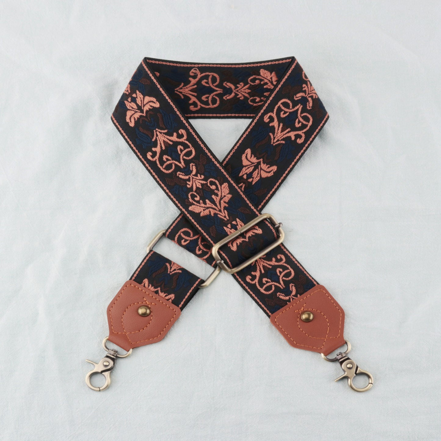 Jacquard Pattern Leather Head Shoulder Strap