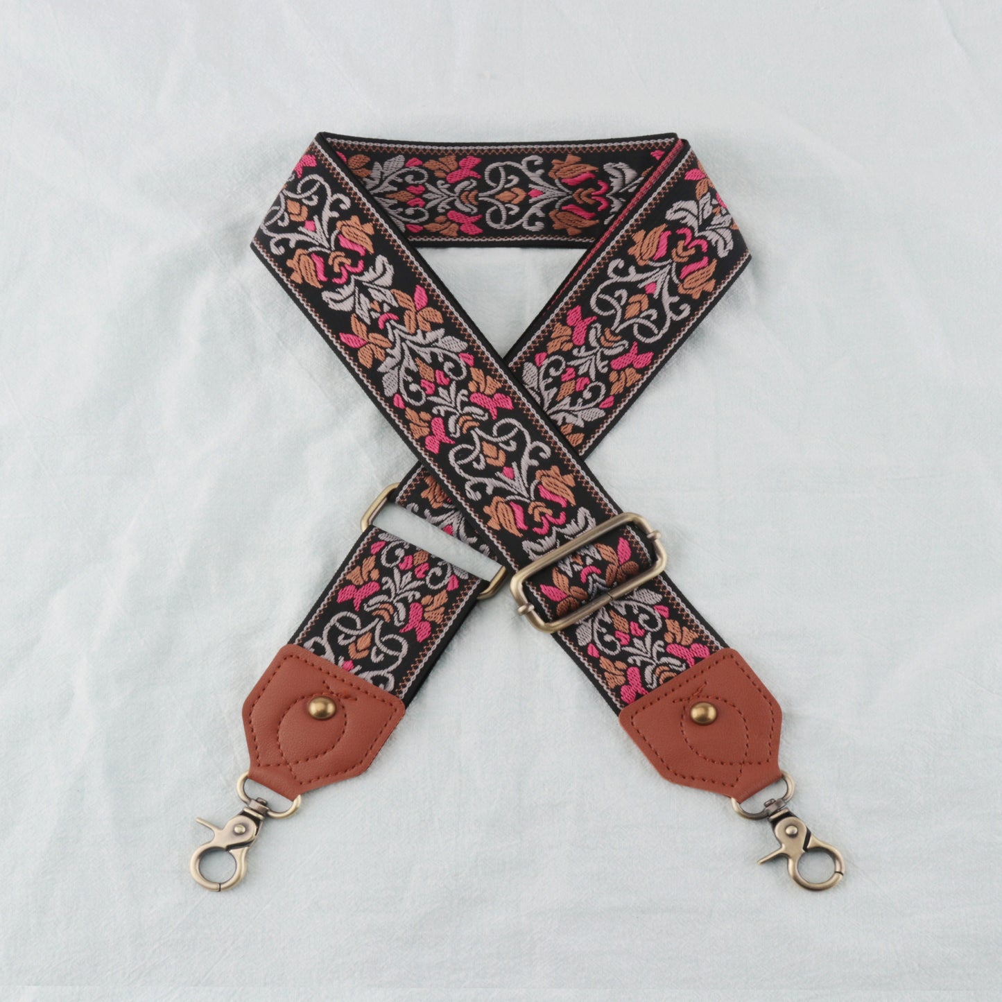 Jacquard Pattern Leather Head Shoulder Strap