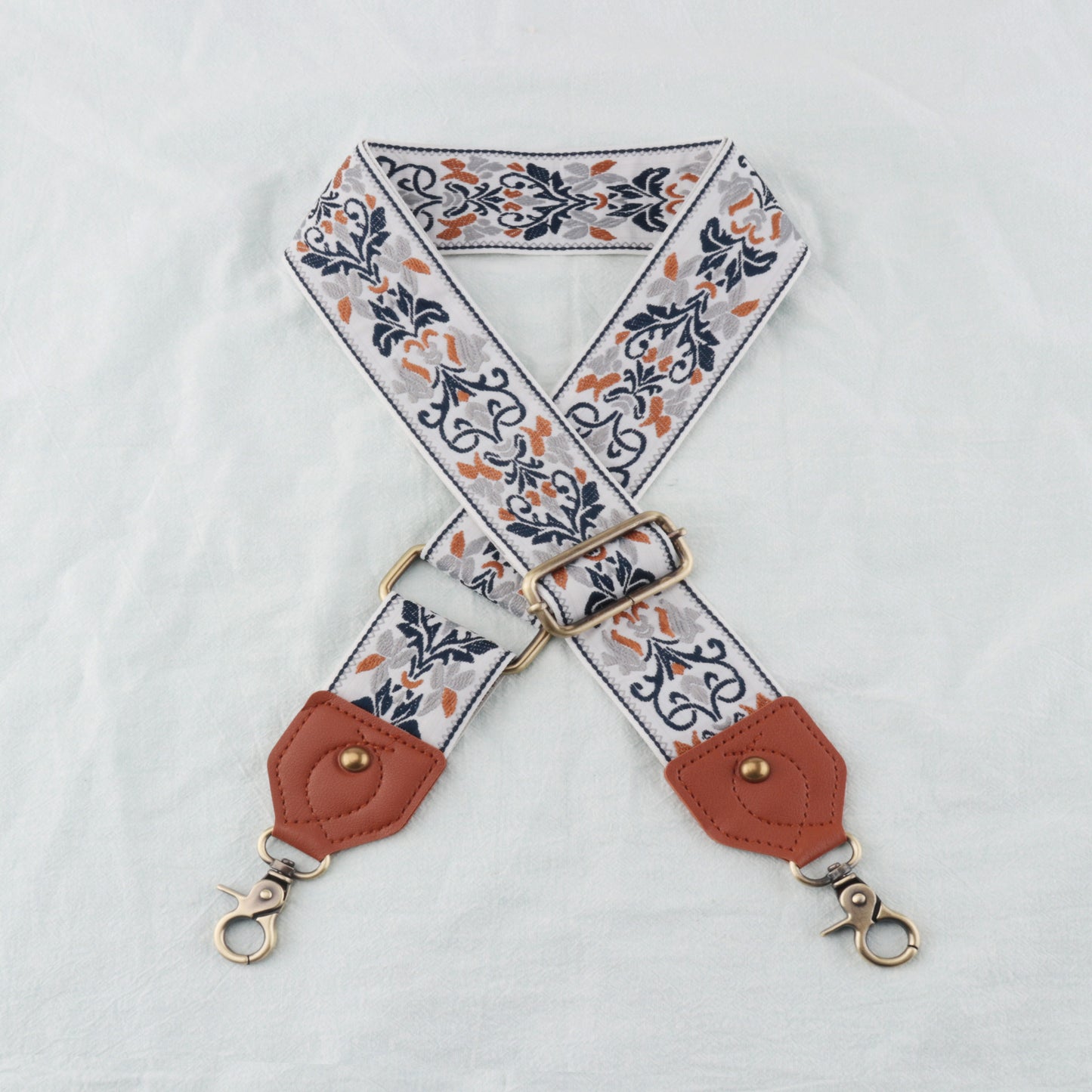 Jacquard Pattern Leather Head Shoulder Strap