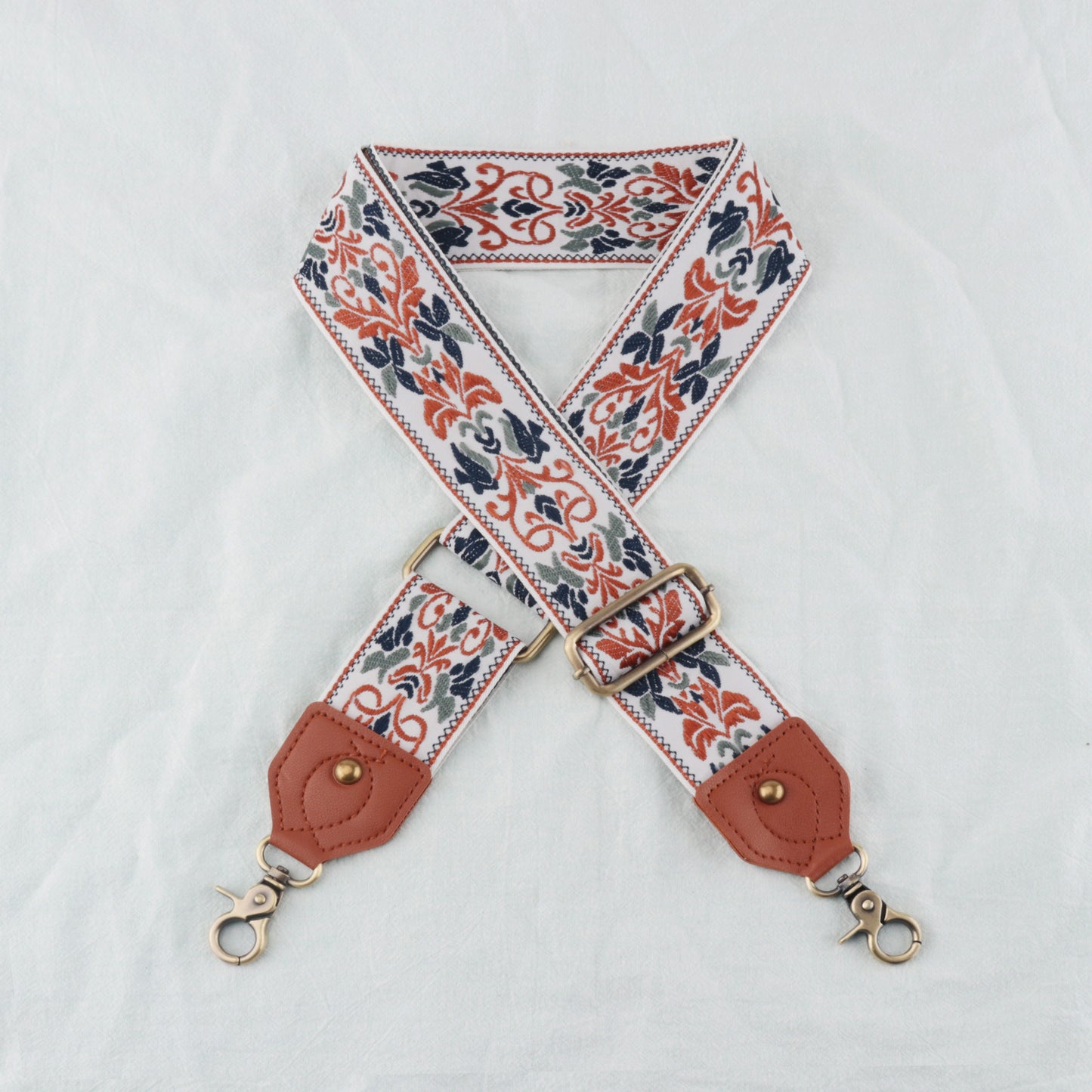 Jacquard Pattern Leather Head Shoulder Strap