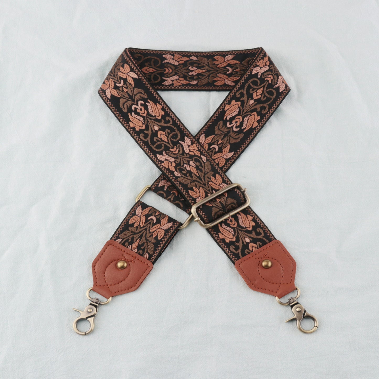 Jacquard Pattern Leather Head Shoulder Strap