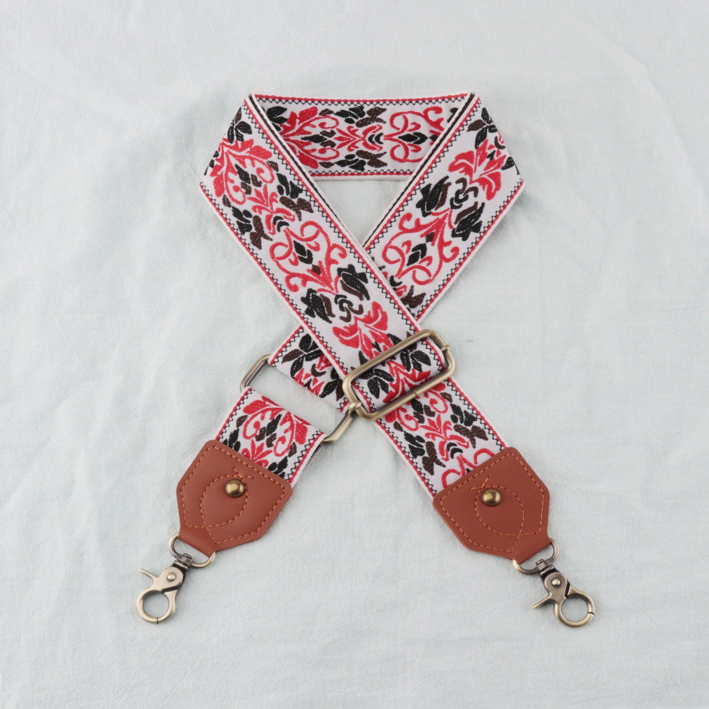 Jacquard Pattern Leather Head Shoulder Strap