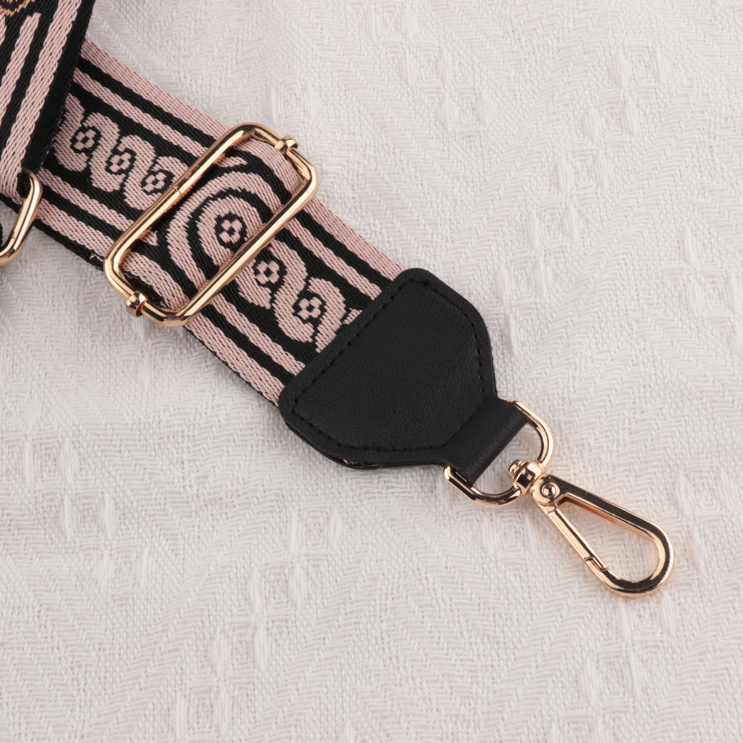 Twist Pattern Wide Bag Straps with Leather Head