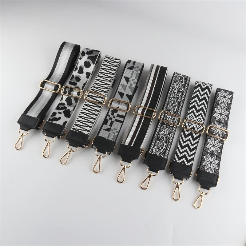 Dark Color Bag Strap with Leather Head