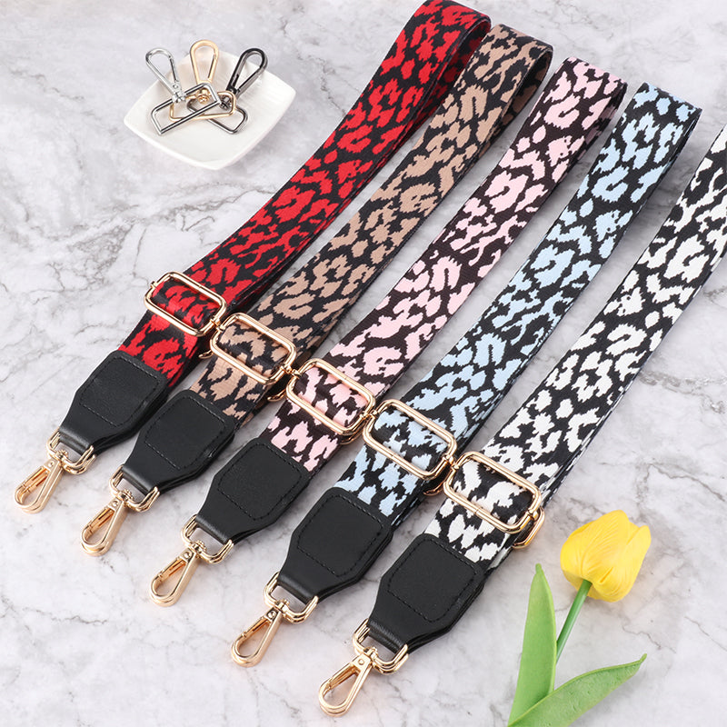 Thermal-transfer Color Shading Bag Strap with Leather Head