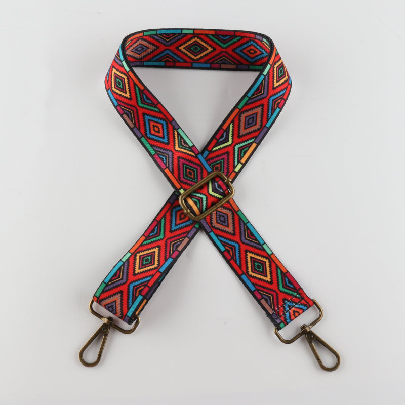 Rhombus Geometric Collision Elements Bronze Buckle Shoulder Straps