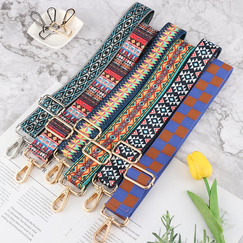 Diamond Line Geometric Texture Bag Shoulder Strap