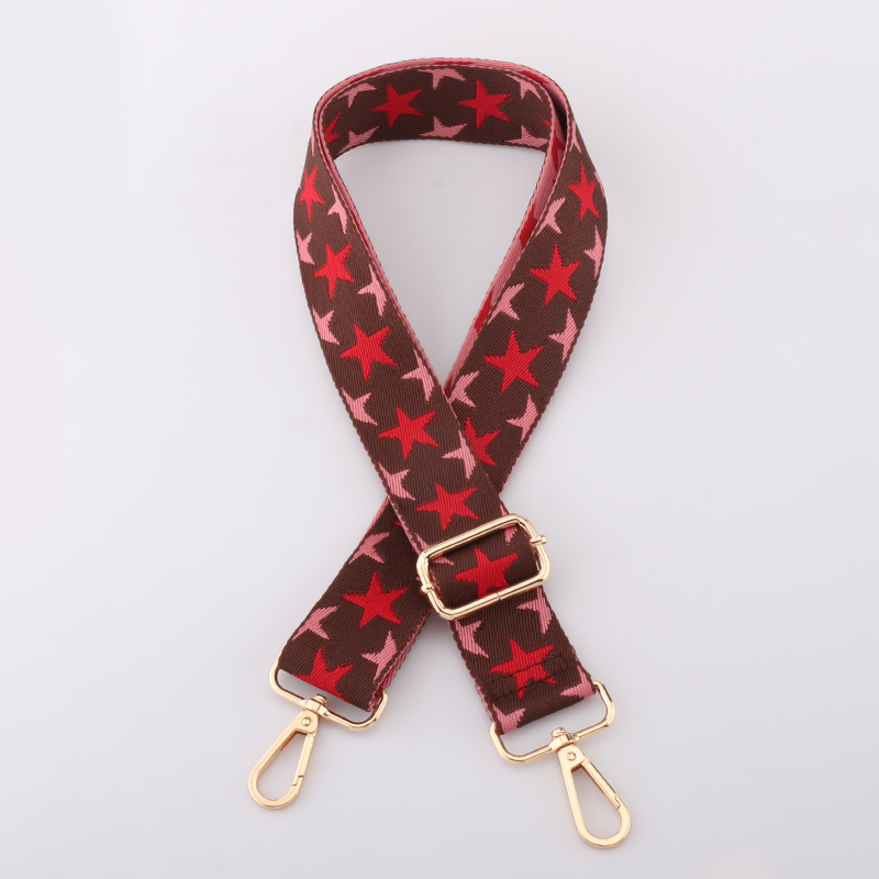 Star and Letter Print Bag Strap