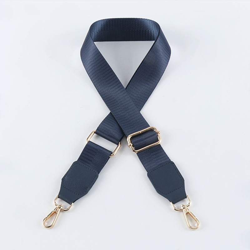 Solid Color Bag Shoulder Strap with Leather Head