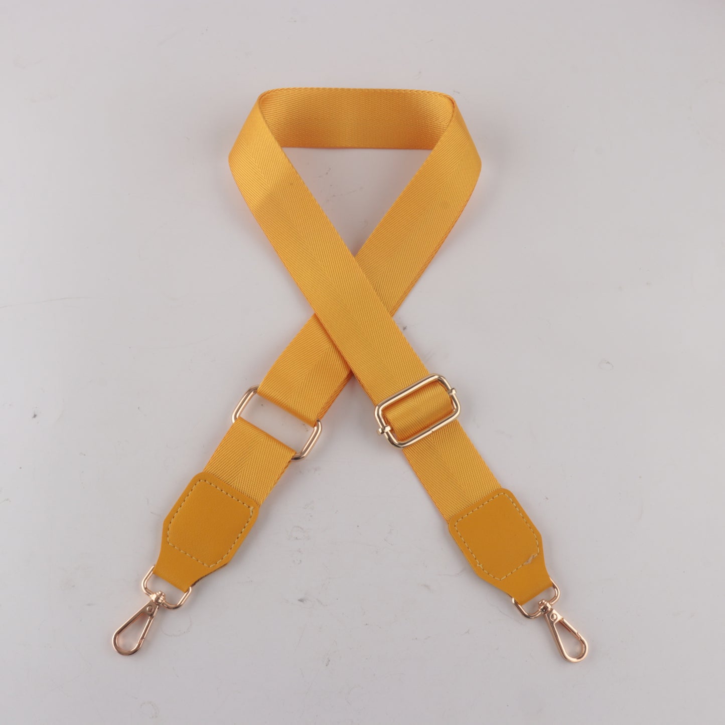 Solid Color Bag Shoulder Strap with Leather Head
