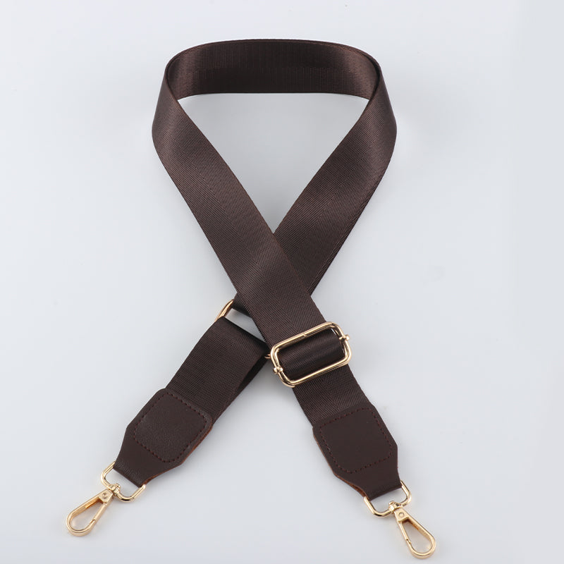 Solid Color Bag Shoulder Strap with Leather Head