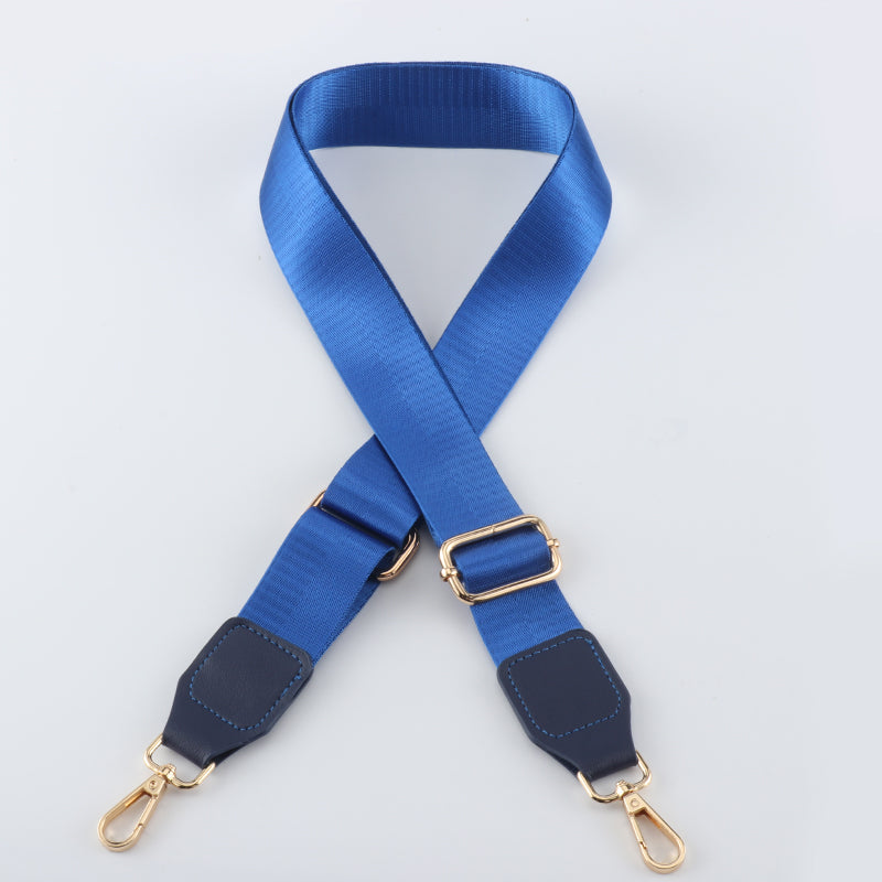 Solid Color Bag Shoulder Strap with Leather Head