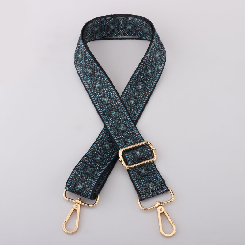 Muti-color Striped Houndstooth Bag Strap