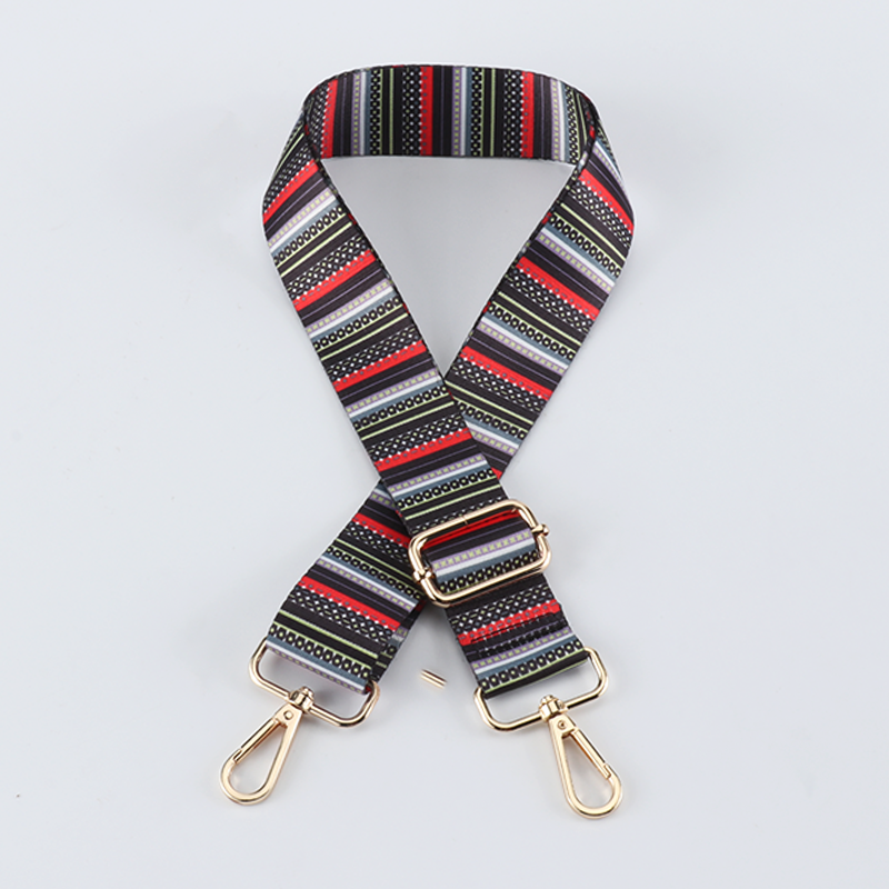 Muti-color Striped Houndstooth Bag Strap
