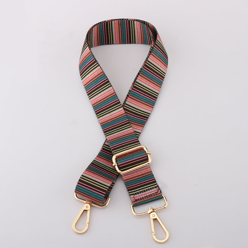Muti-color Striped Houndstooth Bag Strap