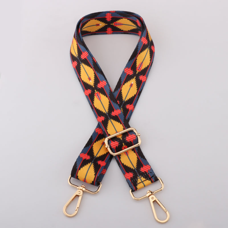 Muti-color Striped Houndstooth Bag Strap