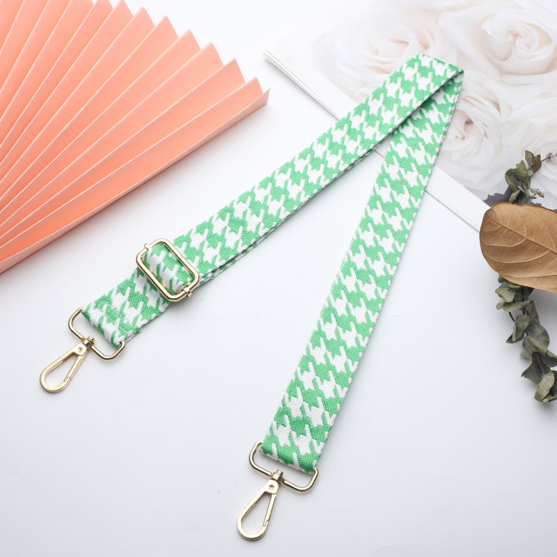 Houndstooth Textured Bag Strap