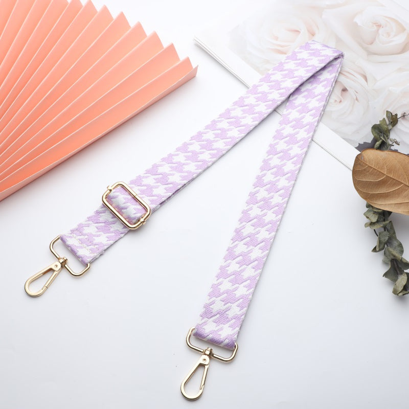 Houndstooth Textured Bag Strap
